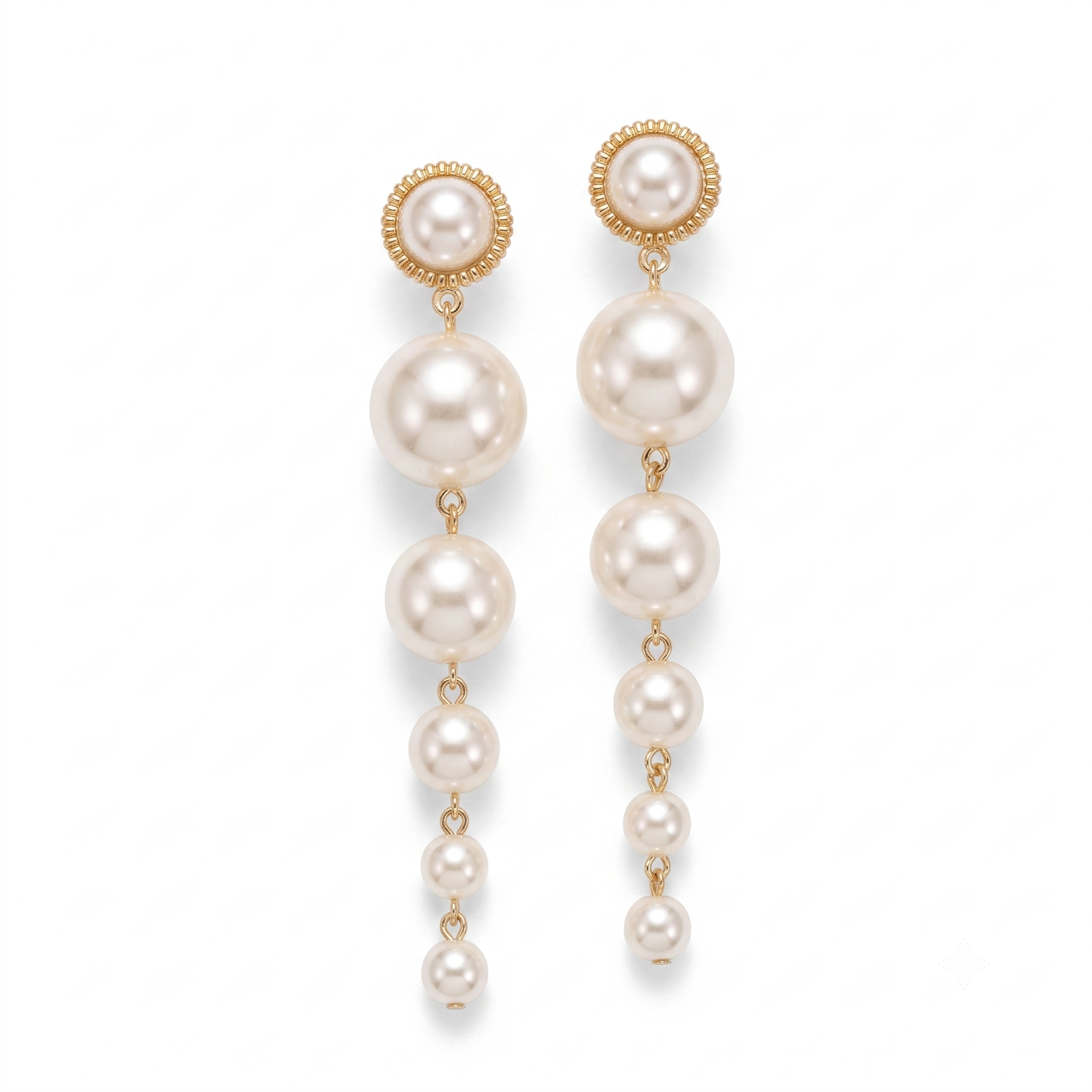Elegant Long Pearl Drop Earrings – Classic Beauty, Modern Grace
