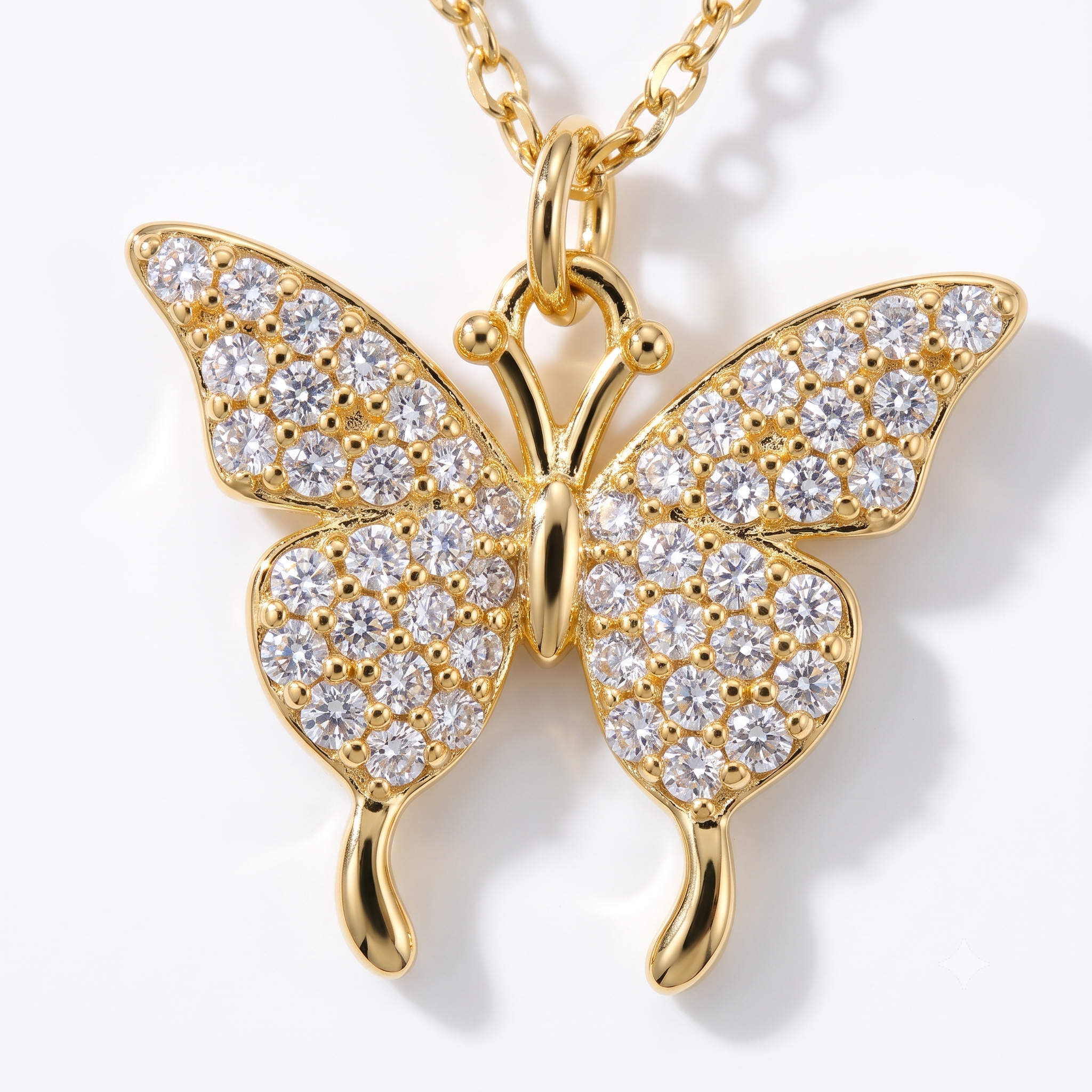 Elegant Butterfly Double Layer Necklace