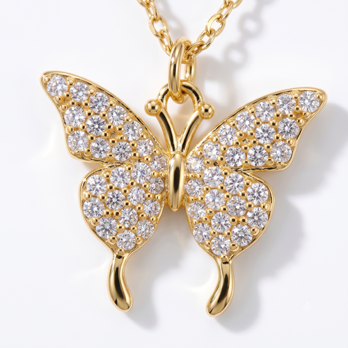 Elegant Butterfly Double Layer Necklace