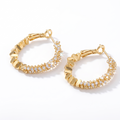 Gold Crystal Hoop Earrings – Effortless Everyday Glam