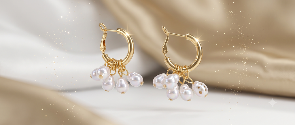 Pearl tassel earrings