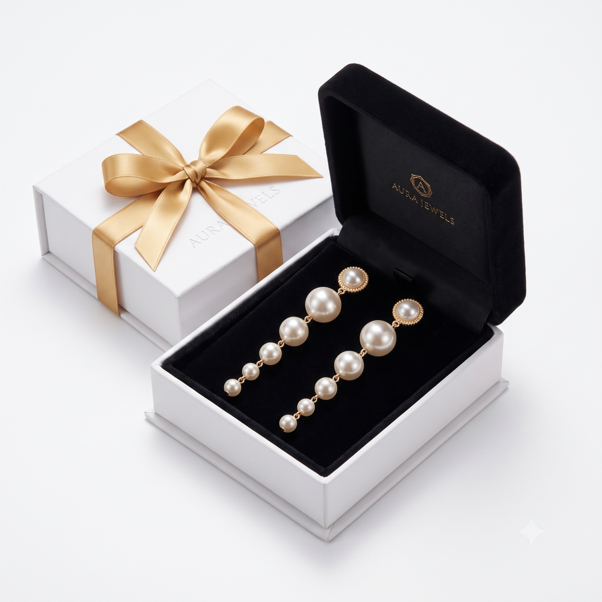 Elegant Long Pearl Drop Earrings – Classic Beauty, Modern Grace